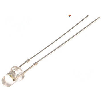 OSM5DK3131A-12V LED: 3 мм: білий теплий: прозорий, 2180-3000мкд: 30 °: Поверхня: опукла