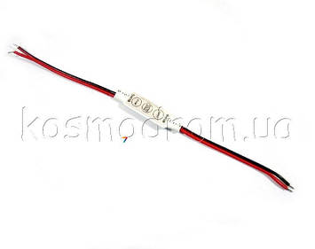 3528-DIMMER Контролер для регулювання яскравості світіння одноколірних стрічок. Навантаження до 6 А.