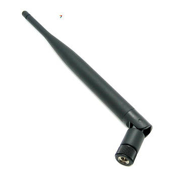 WIFI-2458001 WIFI Антенна: Частота: 2400...5800 МГц, K усил: 7 dBi: Разъём: SMA: Длина в прямом положении: 195 мм.