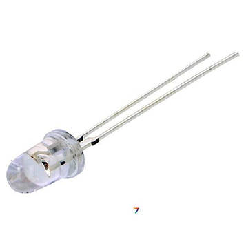 OS6YKA5201P LED, 5мм, янтарний, 100000÷120000мкд, 8°, Поверхня: опукла