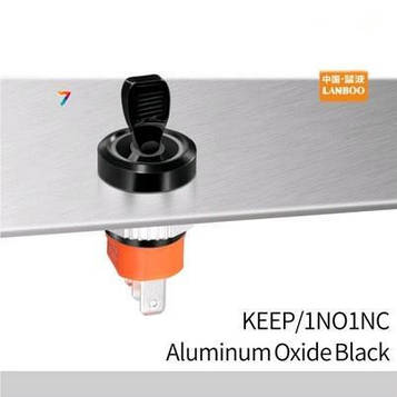 LB16NZ-P11Z-A2 Тумблер металлический, диаметр 16 мм, с фиксацией, черненый