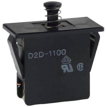 D2D-1100 Перемикач: дверний: Положення: 2: SPST-NO + SPST-NC: чорний