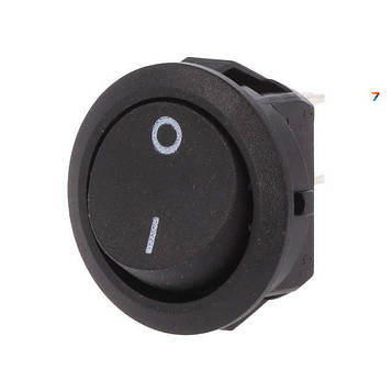 1881.1103 ROCKER, SPST, Стать: 2, ON-OFF, 12A/250ВAC, чорний, IP40, ні, 100мОм