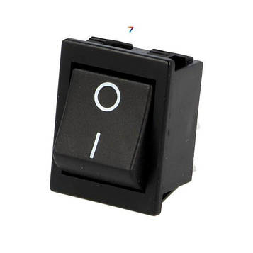 AE-C1551ALBBO ROCKER, DPST, Пол.: 2, (ON)-OFF, 16A/250ВAC, 20A/28ВDC, чорний, ні
