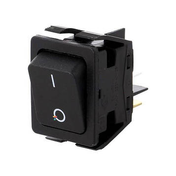 AE-C6050ALAAC ROCKER, DPST, Пол.: 2, ON-OFF, 16A/250ВAC, 20A/28ВDC, чорний, ні