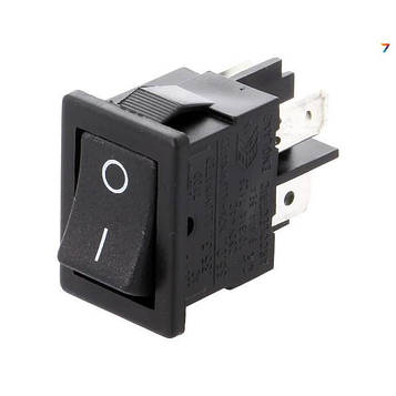 AE-H8550VBACA ROCKER: DPST: ON-OFF: 10A/250ВAC: чорний