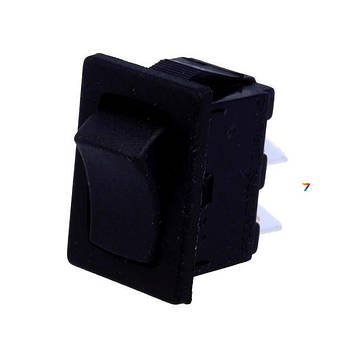 AE-H8601VBAAA ROCKER, SPST, Стать: 2, OFF-(ON), 10A/250ВAC, 10A/28ВDC, чорний, ні