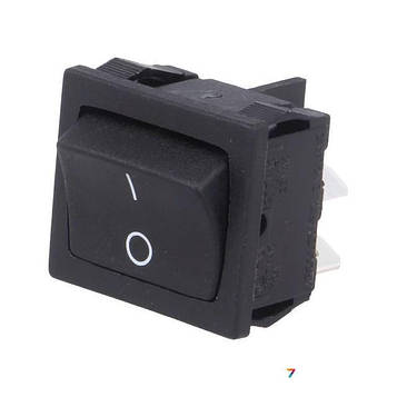 AE-H8650VBAAG ROCKER, DPST, Пол.: 2, ON-OFF, 10A/250ВAC, 10A/28ВDC, чорний, ні
