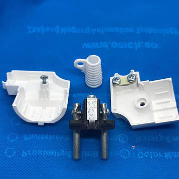 EU PLUG 16А KIT Євровилка електрична кутова 16А зі сталевими контактами. У розібраному вигляді
