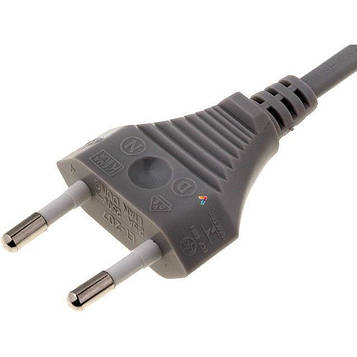 S1-2/07/1.8GY Кабель: вилка CEE 7/16 (C), дроти: 1,8м: сірий: ПВХ: 2x0,75мм2