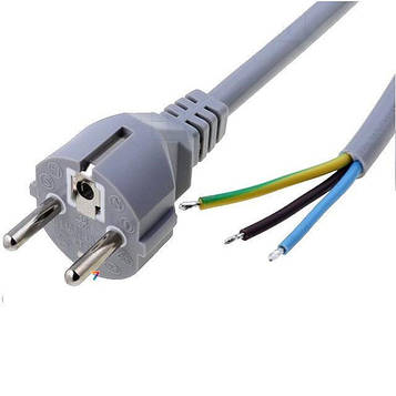 S2-3/10/1.8GY Кабель: вилка CEE 7/7 (E / F), дроти: 1,8м: сірий: ПВХ: 3x1мм2: 16А