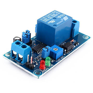 Delay Relay Module 12V Реле затримки часу, живлення 12В, час затримки від 0,1 с до 1 години, струм навантаження: 10A