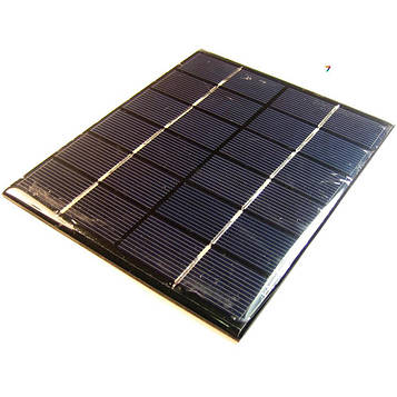 SOLAR-136X110-2W-6V Потужність: 2 Вт: робоча напруга 6 вольт. Макс робочий струм: 330 ма розміри: 136х110 мм.
