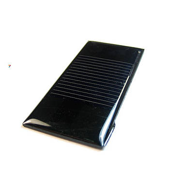 SOLAR-30X60-0.14W-0.5V Потужність: 0.14 Вт: робоча напруга 0.5 вольт. Макс робочий струм: 280 ма розміри: 30х60 мм.