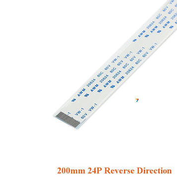 FFC-0.5-200mm-24P-RD Шлейф плоский: крок: 0,5 мм, довжина: 200 мм. Контактів: 24. Реверсний