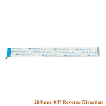 FFC-0.5-200mm-40P-RD Шлейф плоский: крок: 0,5 мм, довжина: 200 мм. Контактів: 40. Реверсний