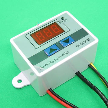 W3005-220V Програмований влагорегулятор призначений для контролю вологості в діапазоні від 0 до 99%, має LED дисплей з трьома