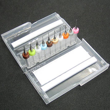 PCB drill Kit 0.1mm-1.0mm Набір свердел для плат - 10 шт від 0,1 мм до 1 мм діаметром