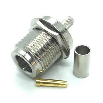NC-309 Гніздо, N, мама, прямий, RG58, обжим, панель, позолота
