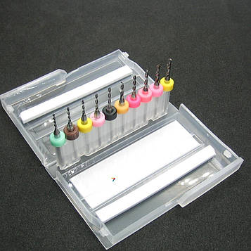 PCB drill Kit 1.1mm-2.0mm Набір свердел для друкованих плат - 10 шт від 1,1 мм до 2 мм діаметром