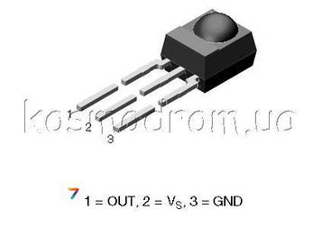 TSOP2136 ІК приймач-демодулятор TSOP2136 для систем дистанційного керування різної побутової техніки