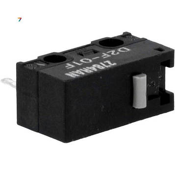 D2F-01F Мікроперемикач, без важеля, SPDT, 0,1A / 30VDC, ON- (ON), 1, IP40