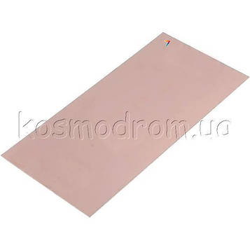 LAM100X200ED1.5 Ламінат: FR4: 1мм: L: 200мм: W: 100мм: Покриття: мідь. Двосторонній. Можливі дрібні подряпини та потертості