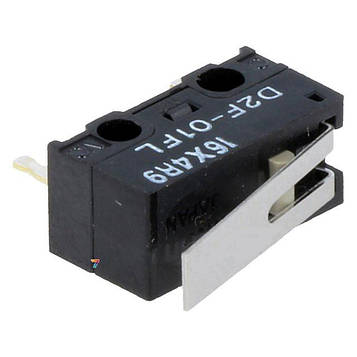 D2F-01FL Мікроперемикач, з важелем, SPDT, 0,1A / 30VDC, ON- (ON), 1, IP40