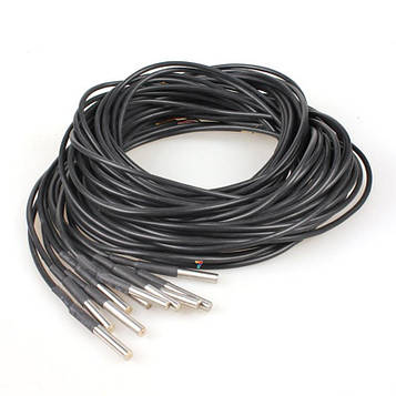 DS18B20-15M-TUBE-IP67 Датчик (зонд) на базі DS18B20, Герметичний, Довжина кабелю 15 метрів. Довжина гільзи - 50 мм, діаметр - 6