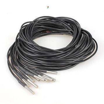 DS18B20-4M-TUBE-IP67 Датчик (зонд) на базі DS18B20, Герметичний, Довжина кабелю 4 метрів. Довжина гільзи - 50 мм, діаметр - 6 мм.