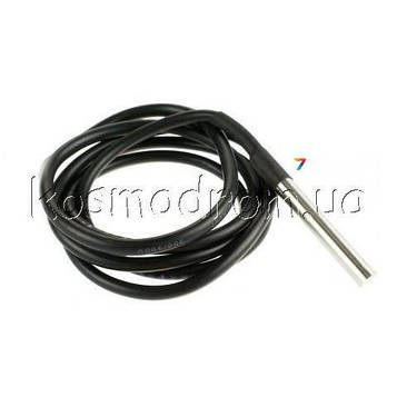 DS18B20-5M-TUBE-IP67 Датчик (зонд) на базі DS18B20, Герметичний, Довжина кабелю 5 метрів. Довжина гільзи - 50 мм, діаметр - 6 мм.