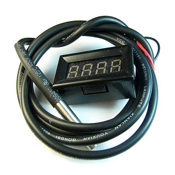 DS18B20-T-4DIG-RED Чотирирозрядний цифровий термометр на датчику DS18B20. Діапазон вимірювання: -55 ... 125 С. Точність 0,5 З