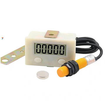 P11-5A-Plastic Лічильник імпульсів, п'ятизначний ЖК дисплей, 0-99999 значень. Макс. частота 20 Гц.