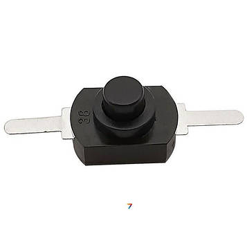 1208YD-Black Кнопка перемикач 1208YD із фіксацією ON-OFF 30V/1A
