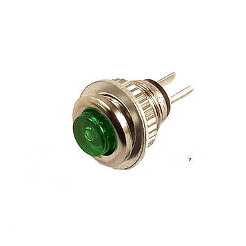 DS-101-NL-Green Перемикач: кнопковий: без фіксації: SPST-NO: OFF- (ON). 0,5A / 125VAC: діаметр отвору: 8 мм. колір зелений
