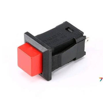 DS-429-SL-Red Перемикач: кнопковий: з фіксацією: SPST-NO: OFF-ON. 1A / 250VAC: колір: червоний