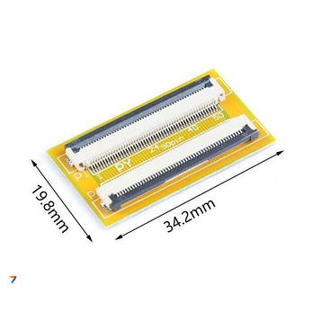 0.5-50P-FPC-Extension-Board Плата – перехідник для шлейфу. Крок: 0,5мм. 50 контактів.
