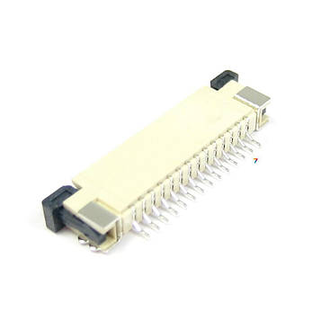 FPC CS 1.0MM 14P DT Конектор FPC. Крок 1,0 мм. Кількість контактів: 14. Тип фіксатора: висувний передній. Розташування контактів
