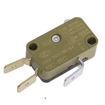XGK2-88Z1 Мікроперемикач SNAP ACTION, 12A/250ВAC, без важеля, SPDT