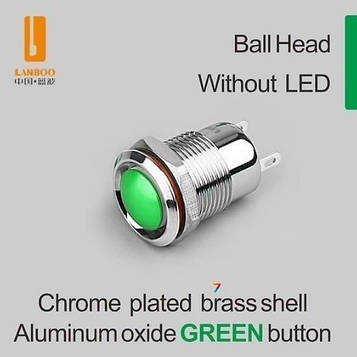 LB12B-Q10F-N-A(L)green Кругла, 12 мм, нормально відкрита, без фіксації, aluminum oxide GREEN, зелений, без підсвічування