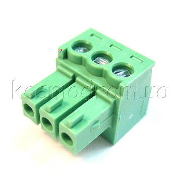 15EDGK-3.5-03P-14-00AH Роз'ємний клеммник (мама) кутовий, 3,5мм, кількість контактів: 3, на кабель