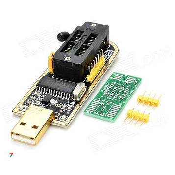 CH341A-MEMPROG USB програматор зібраний на мікросхемі USB bus convert chip CH341A для EEPROM і FLASH мікросхем 24, 25 серій.