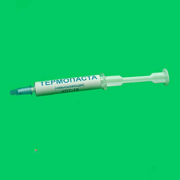 Паста теплопроводна КПТ-19 10гр - шприц Високотемпературна теплопровідна паста. Забезпечує ефективний тепловий контакт між двома