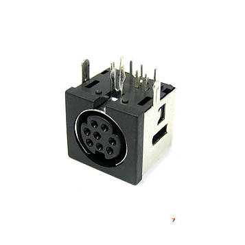 MDC-208 Гніздо MINI DIN на плату 8 контакт.