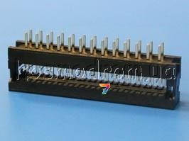 FDC-26 Роз'єми під плоский кабель, для пайки на плату, крок 2.54 мм, 26 контактів