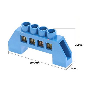 Bridge-T-04P-Blue Довжина 59,6 мм. Висота 29 мм. Ширина 11 мм. Колір Блакитний, 4 pin