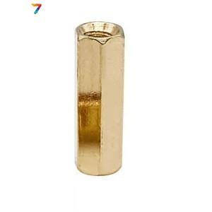 TFF-Ni-M2.5X15 Дистанціюється стійка з різьбленням: латунь: 15мм: нікель, Розмір ключа: 5,5 мм