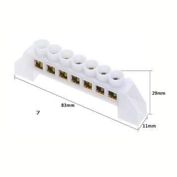 Bridge-T-07P-White Довжина 83 мм. Висота 29 мм. Ширина 11 мм. Колір білий, 7 pin