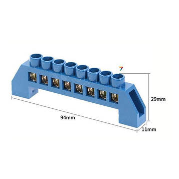 Bridge-T-08P-Blue Довжина 94 мм. Висота 29 мм. Ширина 11 мм. Колір Блакитний, 8 pin