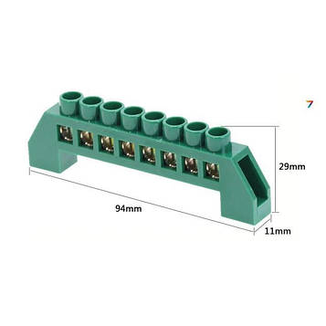Bridge-T-08P-Green Довжина 94 мм. Висота 29 мм. Ширина 11 мм. Колір зелений, 8 pin